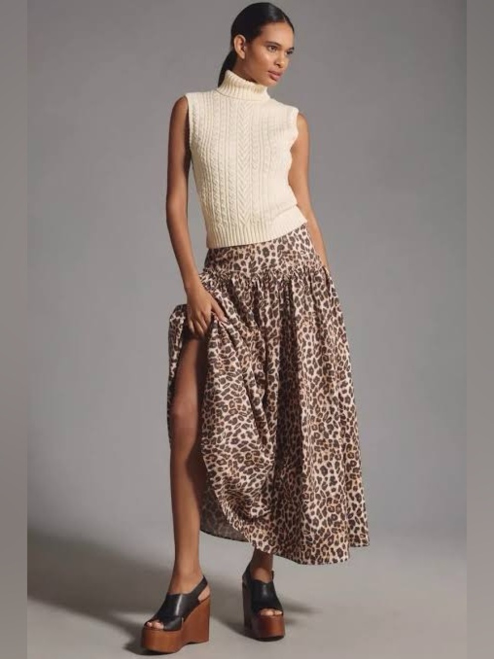 ANTHROPOLOGIE MARE MARE BASQUE WAIST MAXI SKIRT